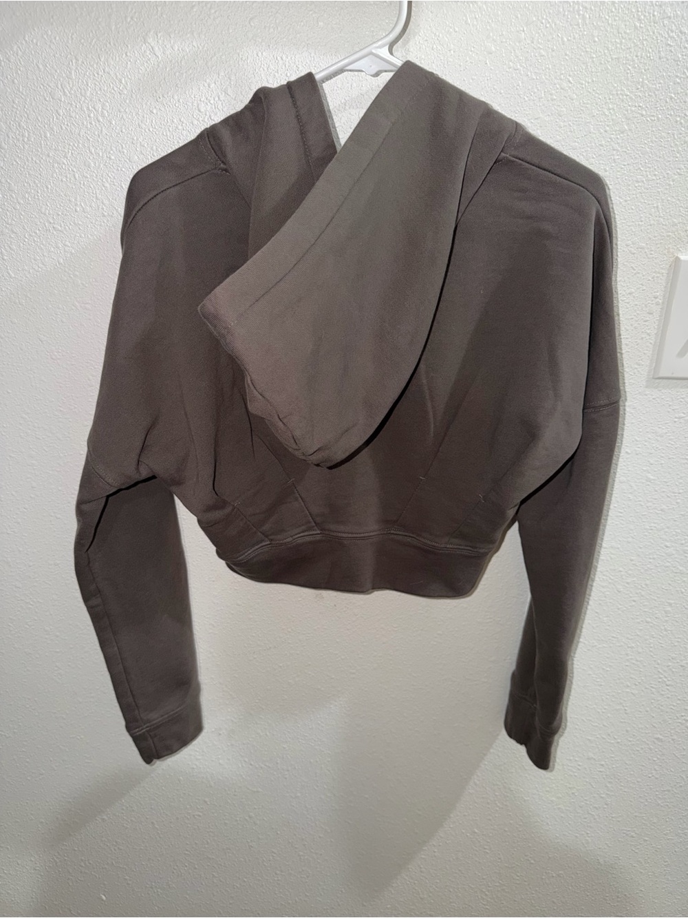FP Movement by Free People Cropped Full Zip Hoodie in Dark Taupe - Picture 11 of 14